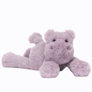 Jelllycat Tiny Smudge Hippo Lilac 2.0x2.4x5.1" Soft & Plush BNWT Authentic